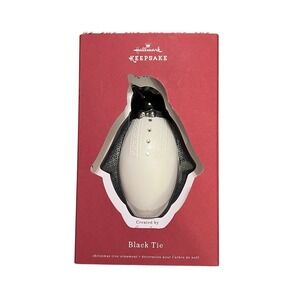 Hallmark Keepsake Porcelain Christmas Ornament 2015‎ Black Tie Penguin